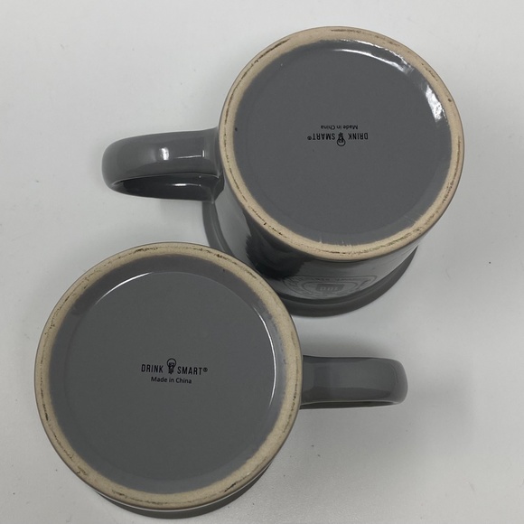 Set of Two Knob Creek Kentucky Bourbon Whiskey Ceramic Mugs Cups Gray Black Logo - Picture 8 of 8
